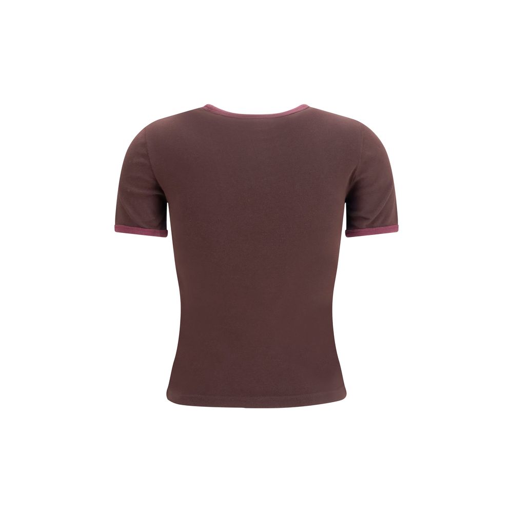 Courrèges Brown Cotton T-Shirt
