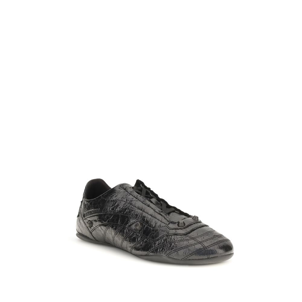 Balenciaga Black Leather Athletic Sneakers