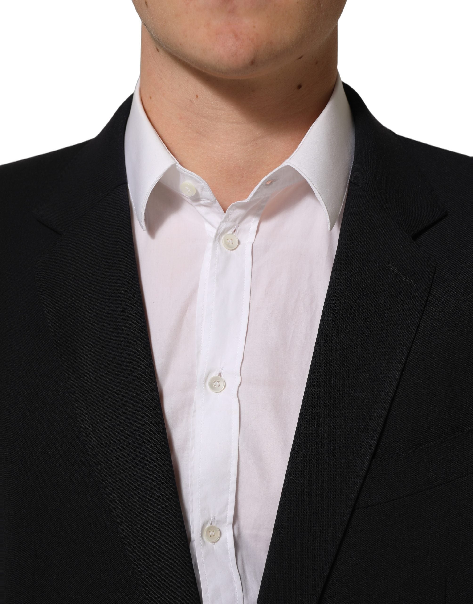 Dolce & Gabbana Dark Blue Wool Slim Fit Formal Men 2 Piece Suit