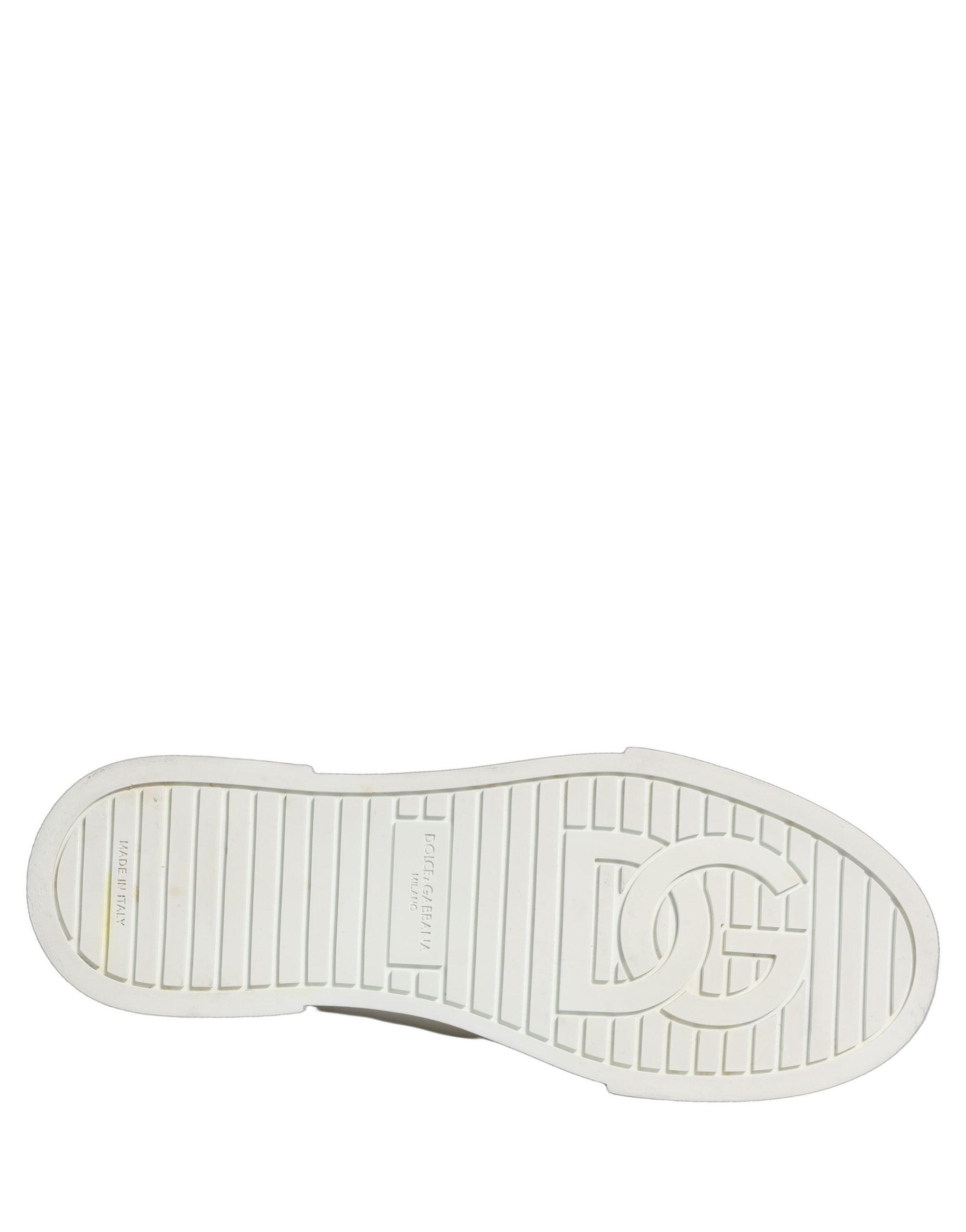 Dolce & Gabbana Blue White Sequin Logo Low Top Sneakers Shoes