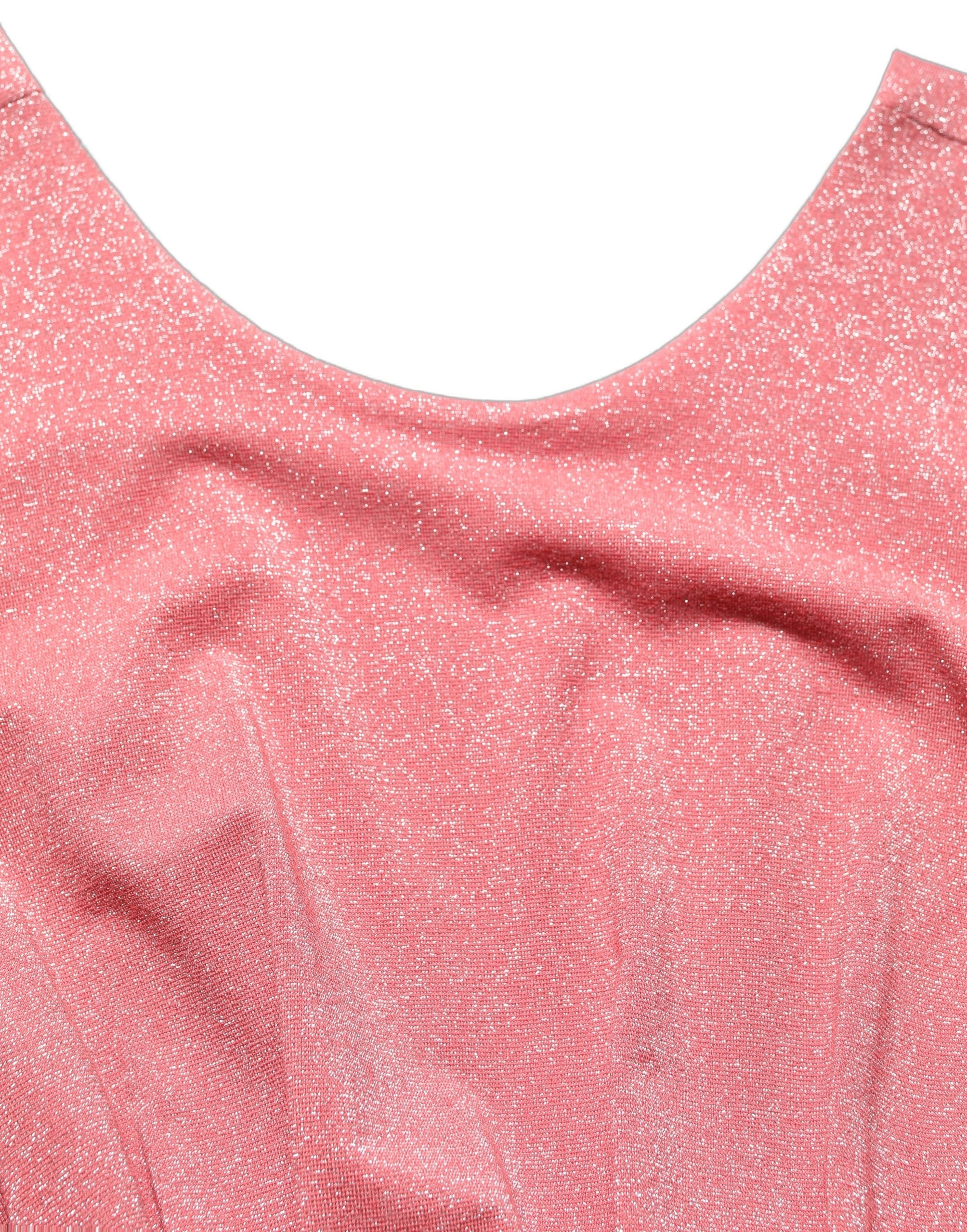 Dolce & Gabbana Coral Pink Pleated Sleeveless Max Dress
