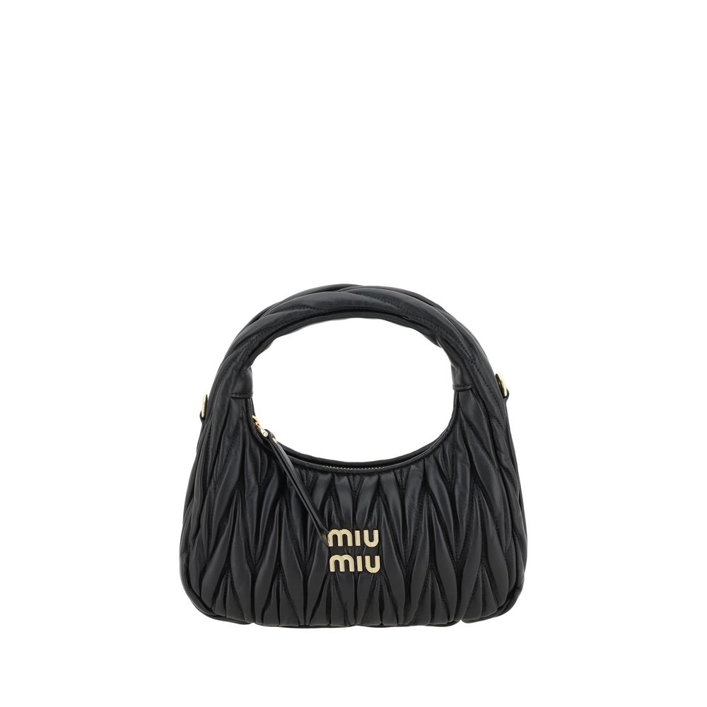 Miu Miu Black Leather Shoulder Bag