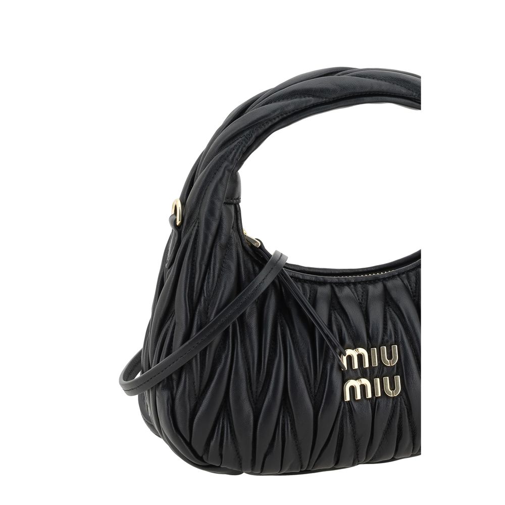 Miu Miu Black Leather Shoulder Bag