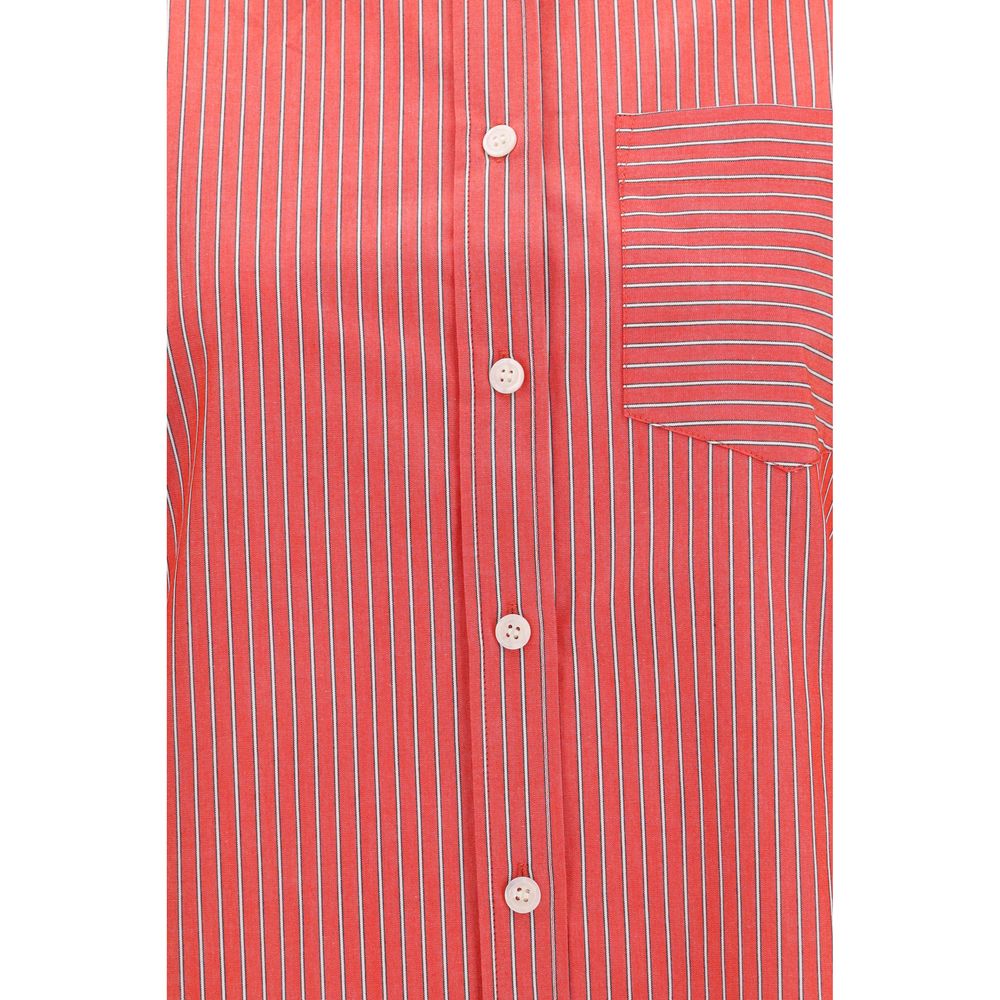 Ganni Red Cotton Blouse