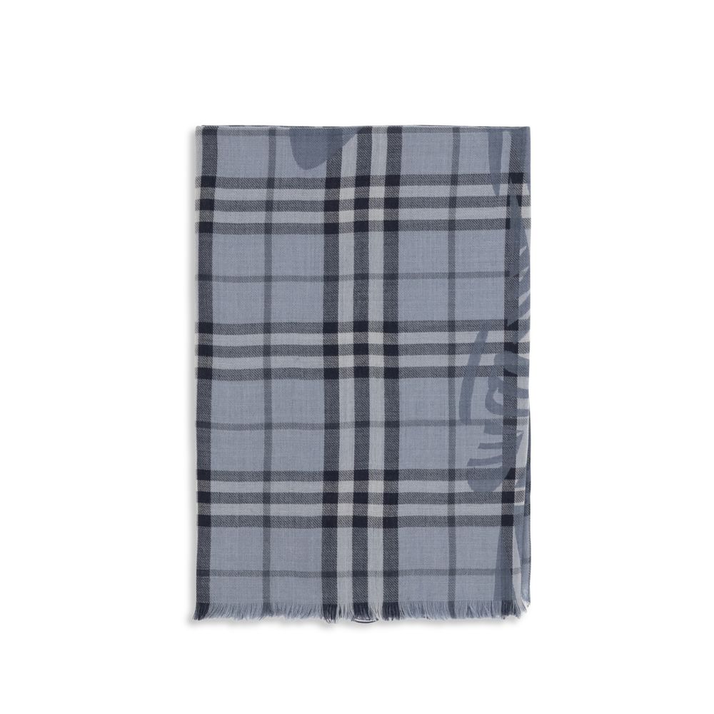 Burberry Blue Wool Foulard