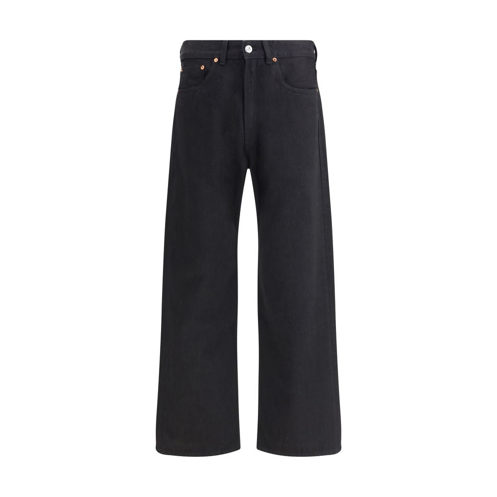 Our Legacy Black Cotton Relaxed Fit Jeans