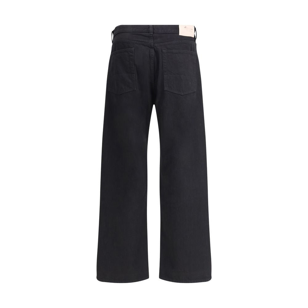 Our Legacy Black Cotton Relaxed Fit Jeans