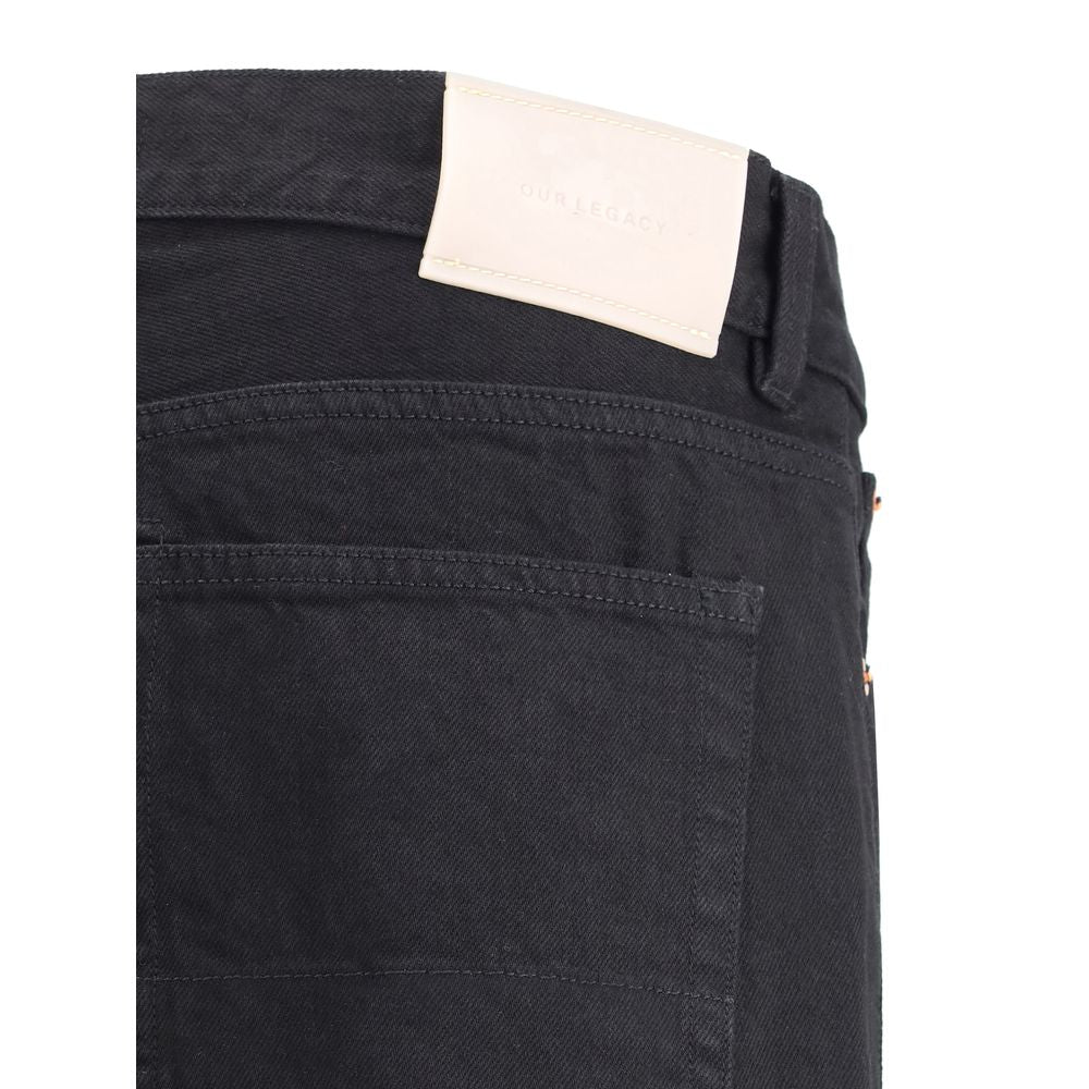 Our Legacy Black Cotton Relaxed Fit Jeans