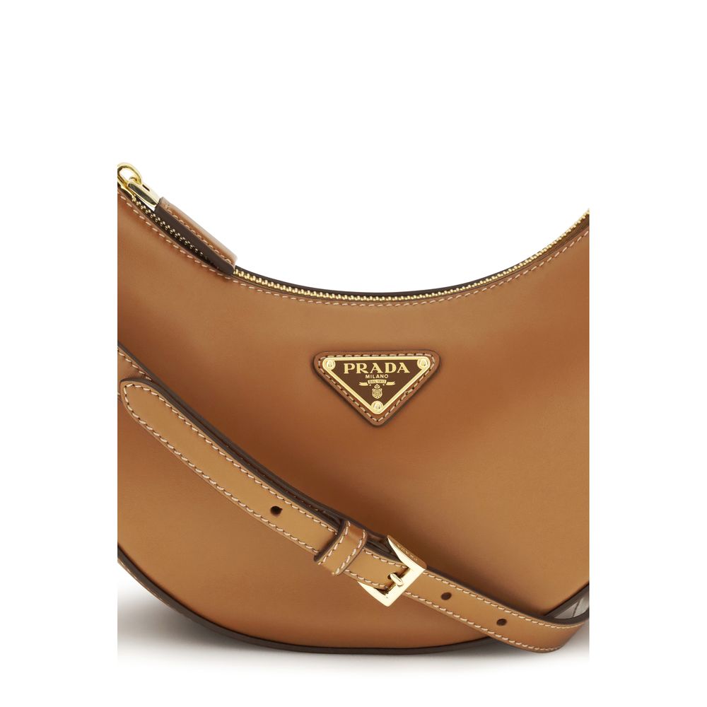 Prada Beige Leather Shoulder Bag