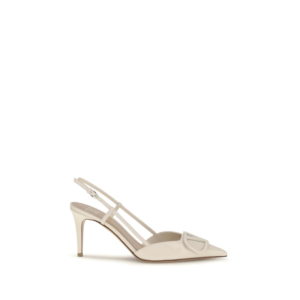 Valentino Garavani Beige Leather High Heel Pumps