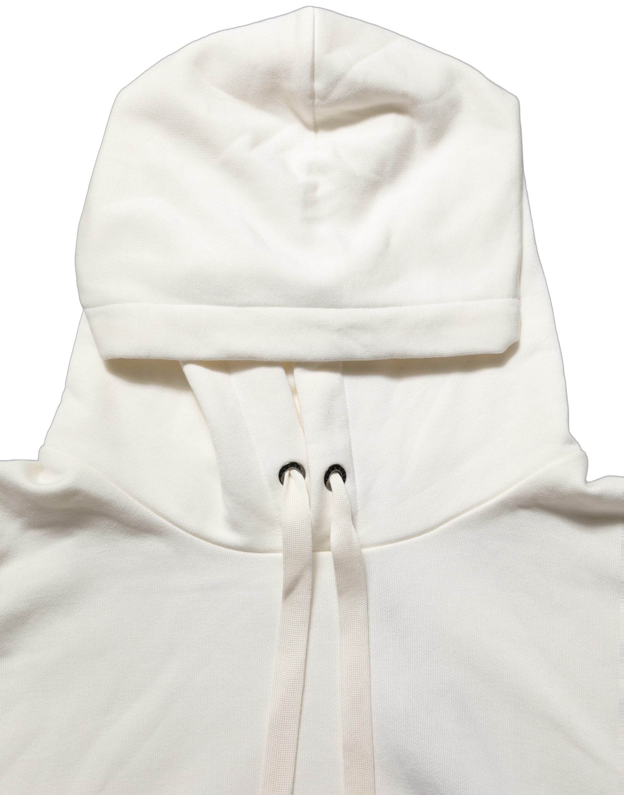 Dolce & Gabbana White Logo Hooded PulloverSweatshirt Sweater