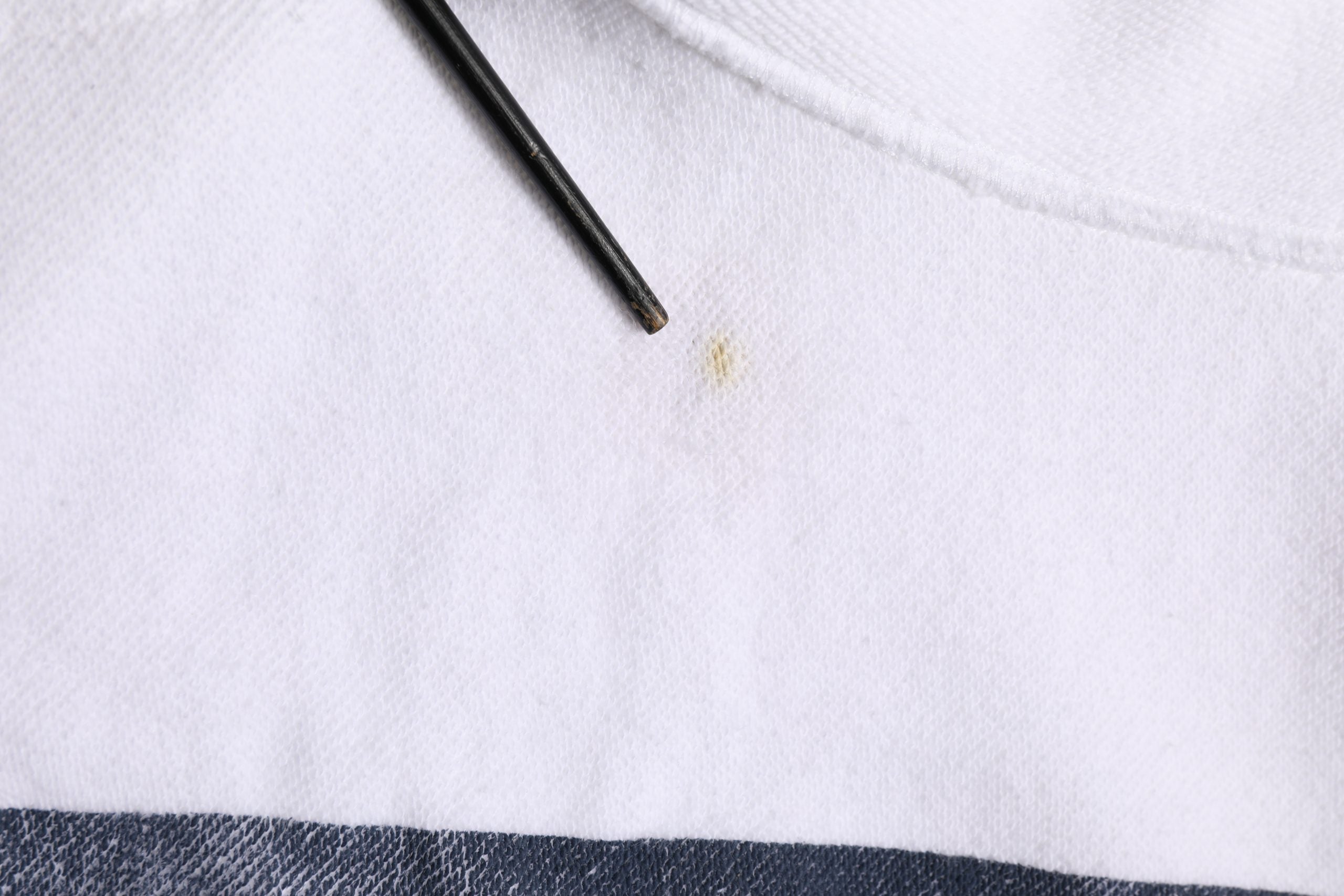 Dolce & Gabbana White Blue Stripe Hooded Sweatshirt Sweater