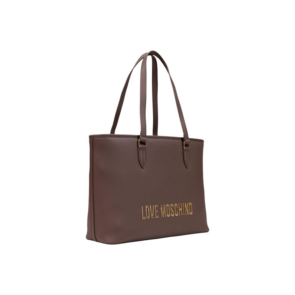Love Moschino Brown Polyethylene Handbag