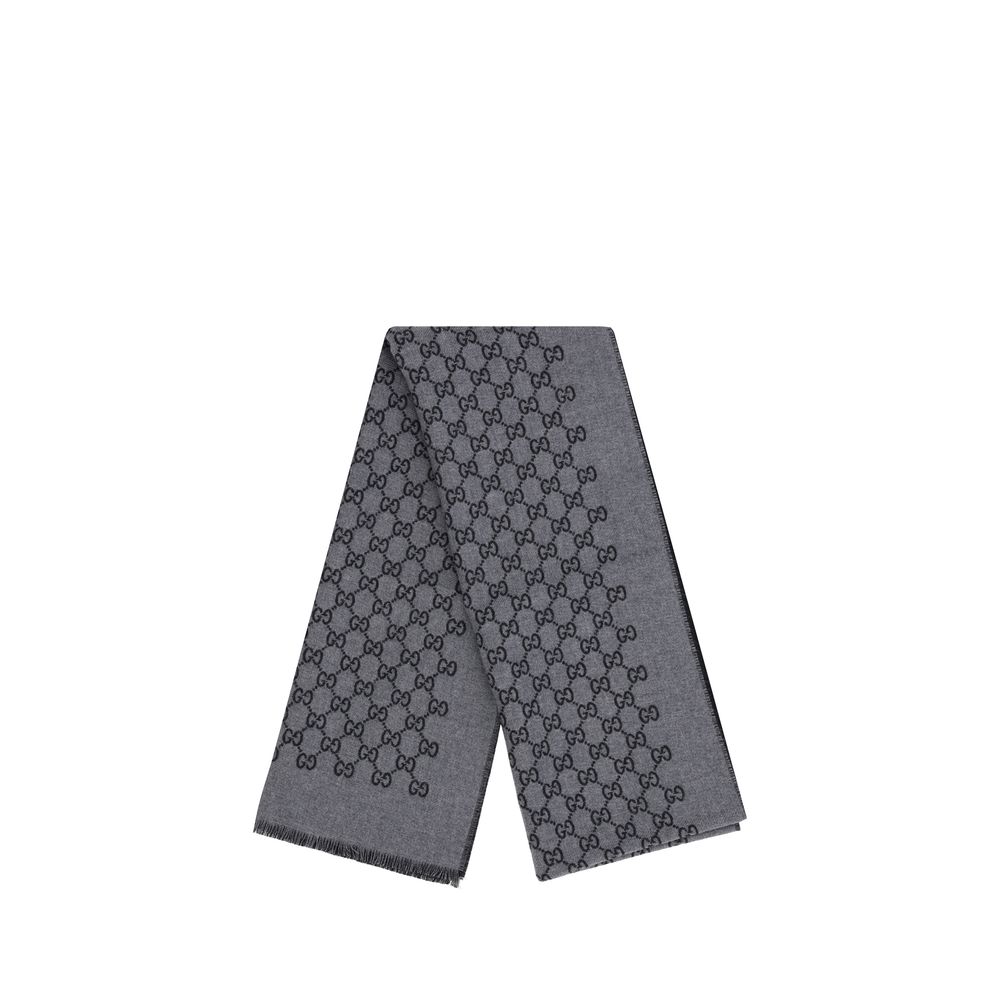 Gucci Gray Wool Scarf
