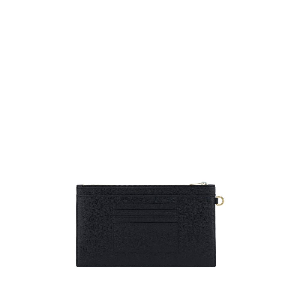 Saint Laurent Black Leather Clutch Bag