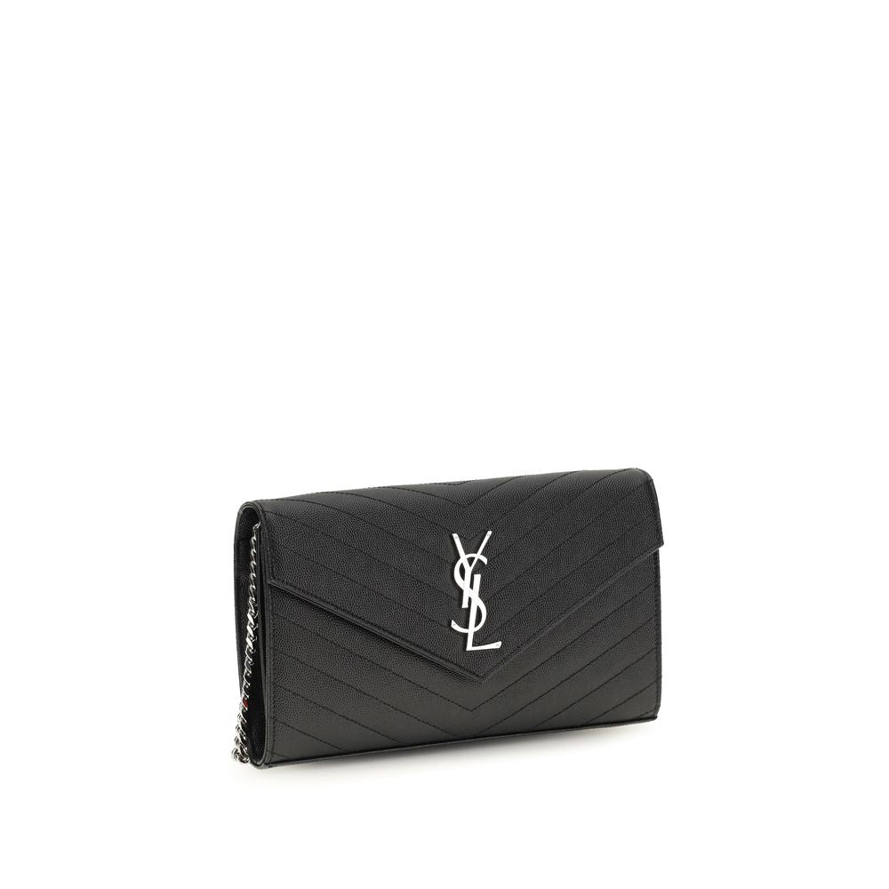 Saint Laurent Black Leather Wallet