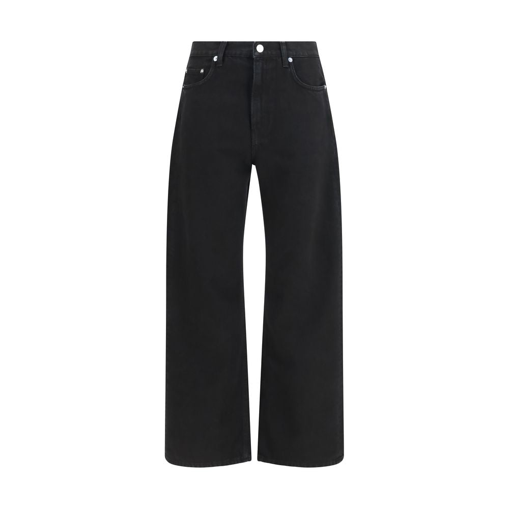 Haikure Black Cotton Straight-Leg Jeans