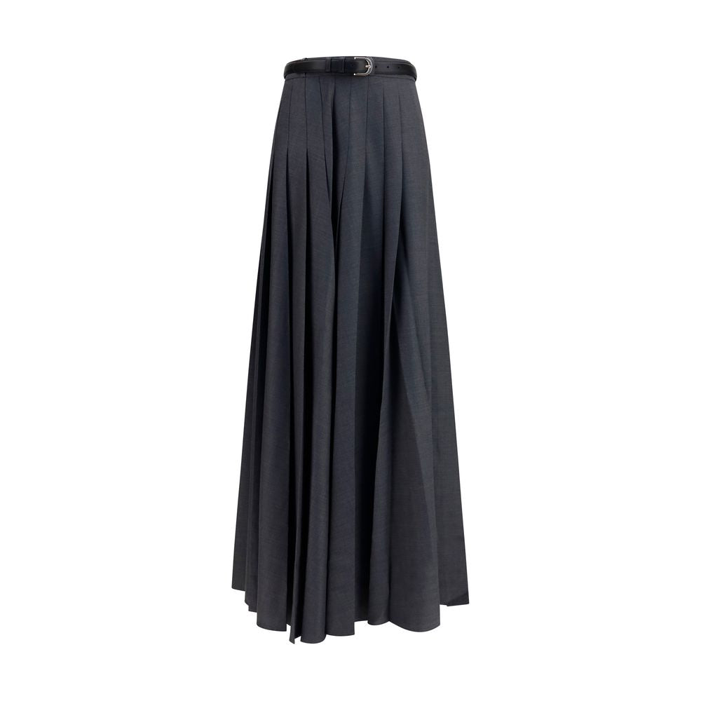 Self-Portrait Gray Long Skirt