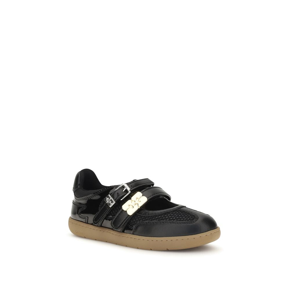 Ganni Black Ballet Flats