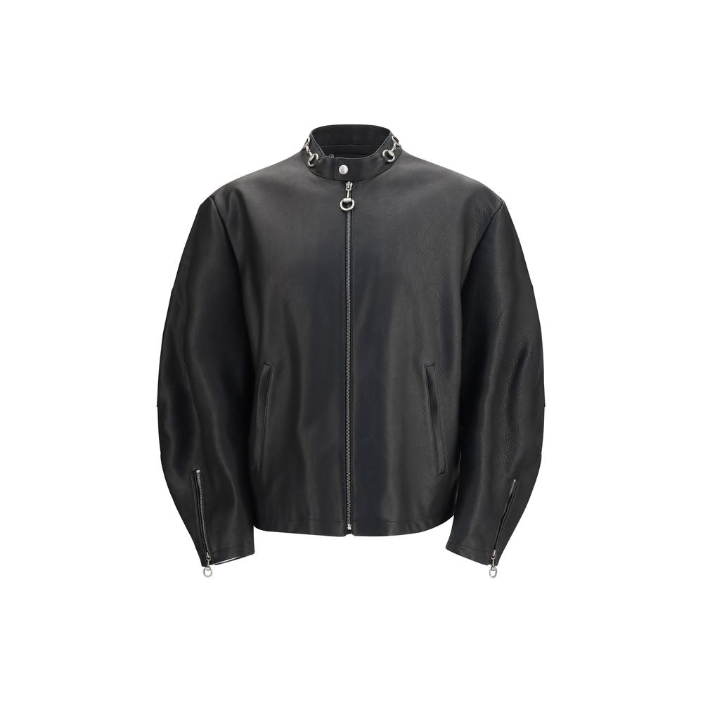 Gucci Black Leather Biker Jacket