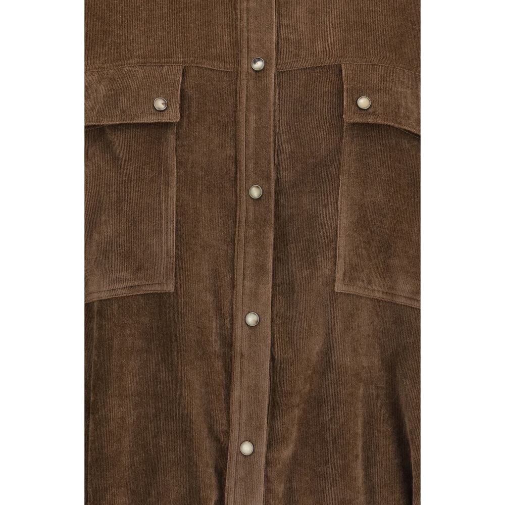 Brunello Cucinelli Brown Pattern Shirt