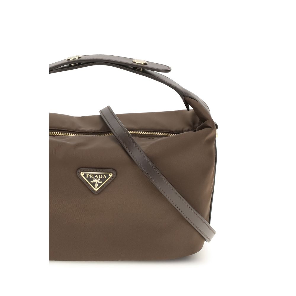 Prada Brown Polyamide Shoulder Bag