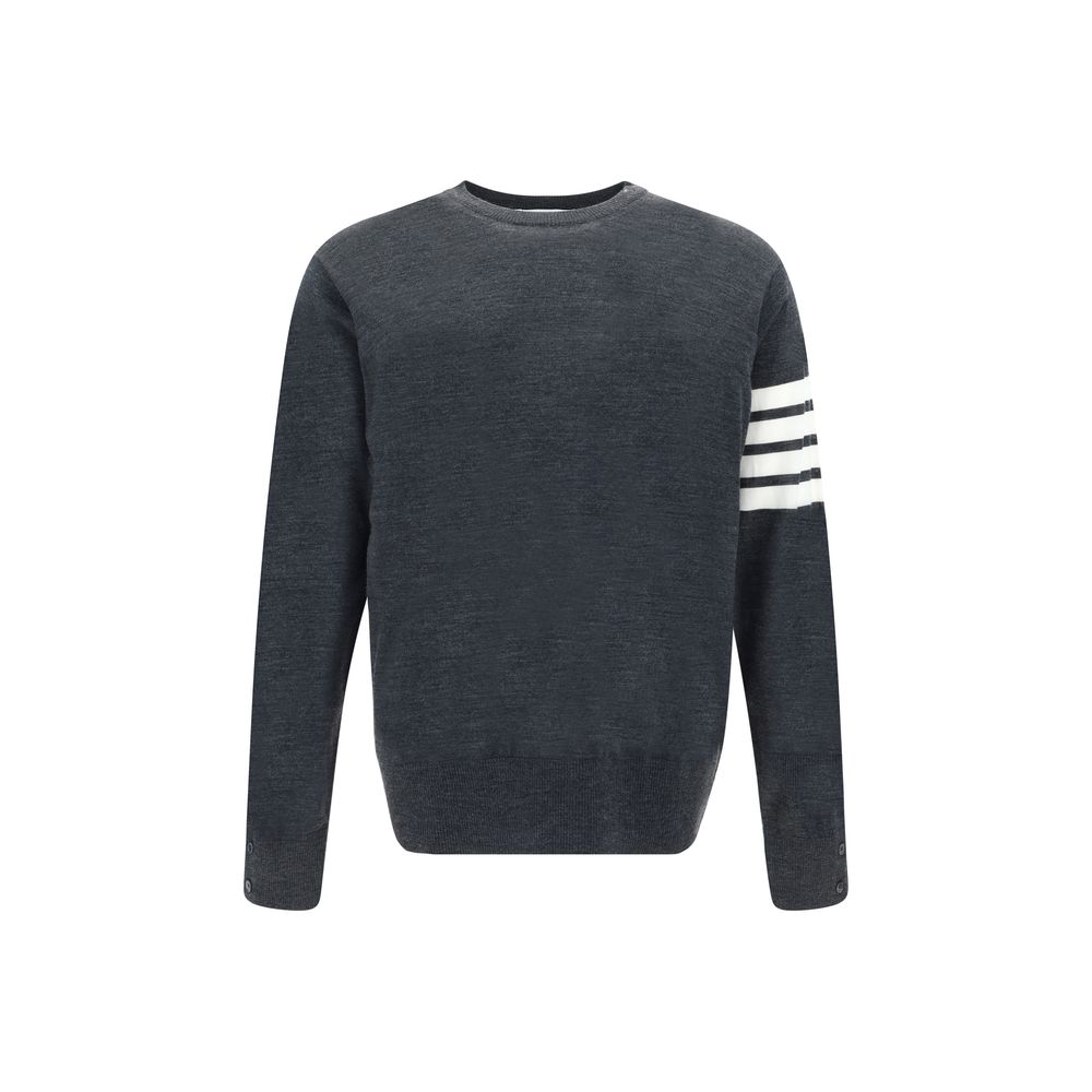 New Thom Browne Gray Wool Sweatshirt