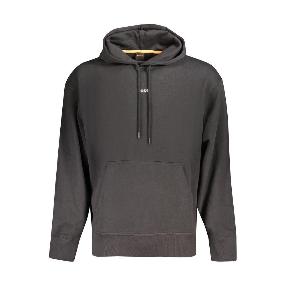 Hugo s Black Cotton Men's Hoodie