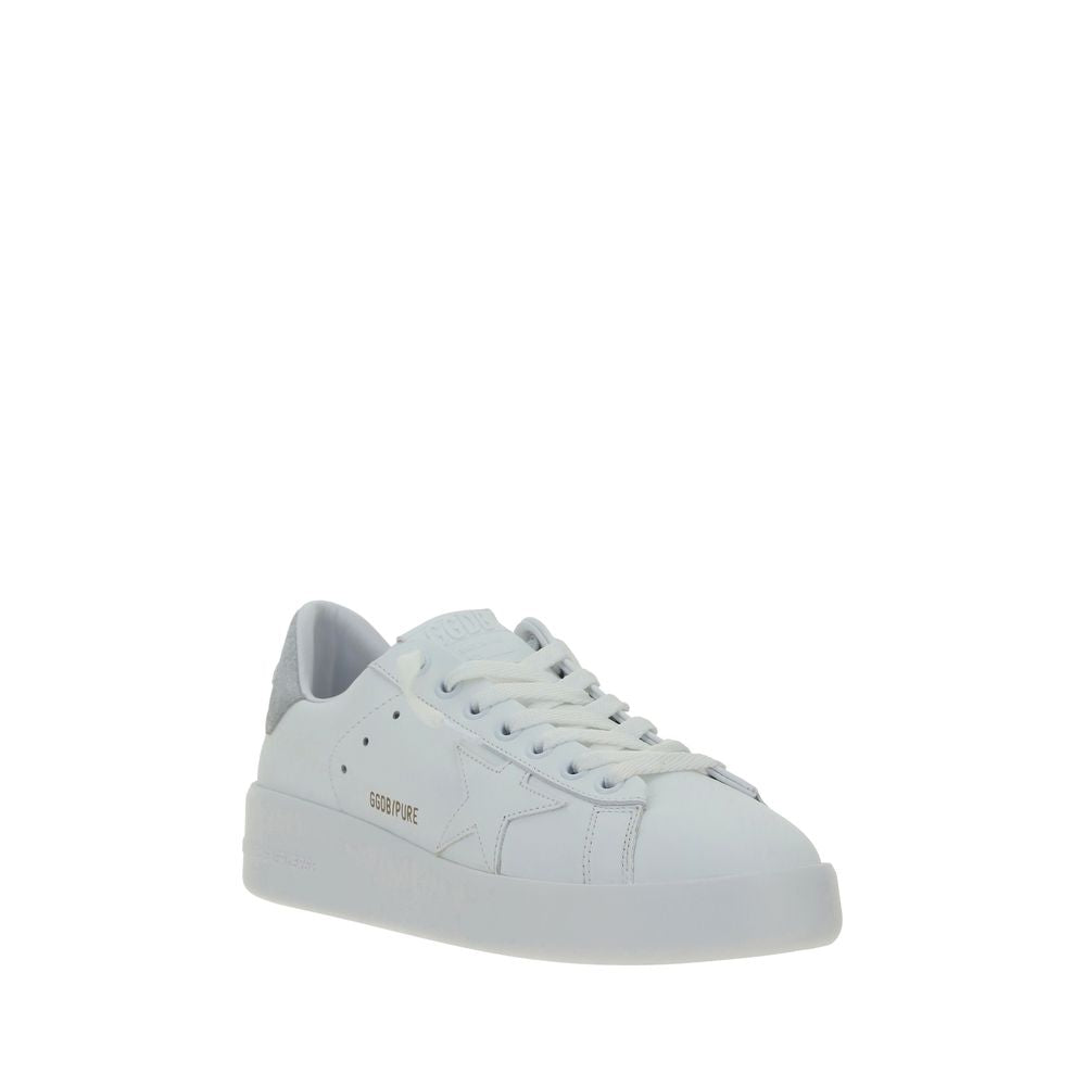 Golden Goose White Leather Platform Sneakers