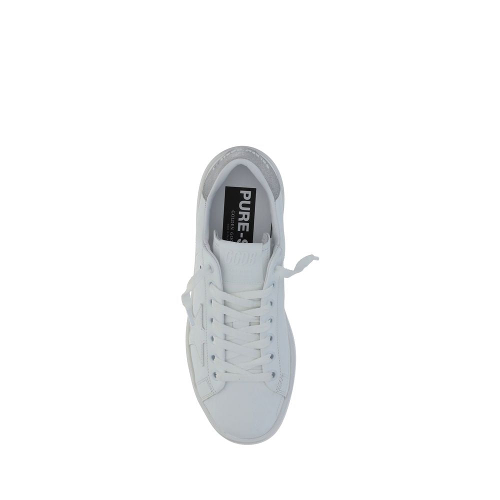 Golden Goose White Leather Platform Sneakers