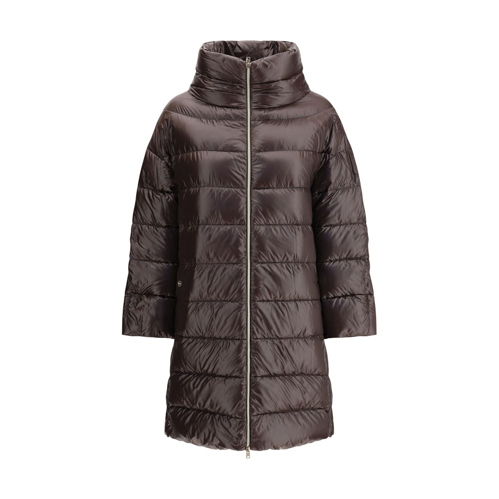 Herno Brown Polyester Full-Length Jacket