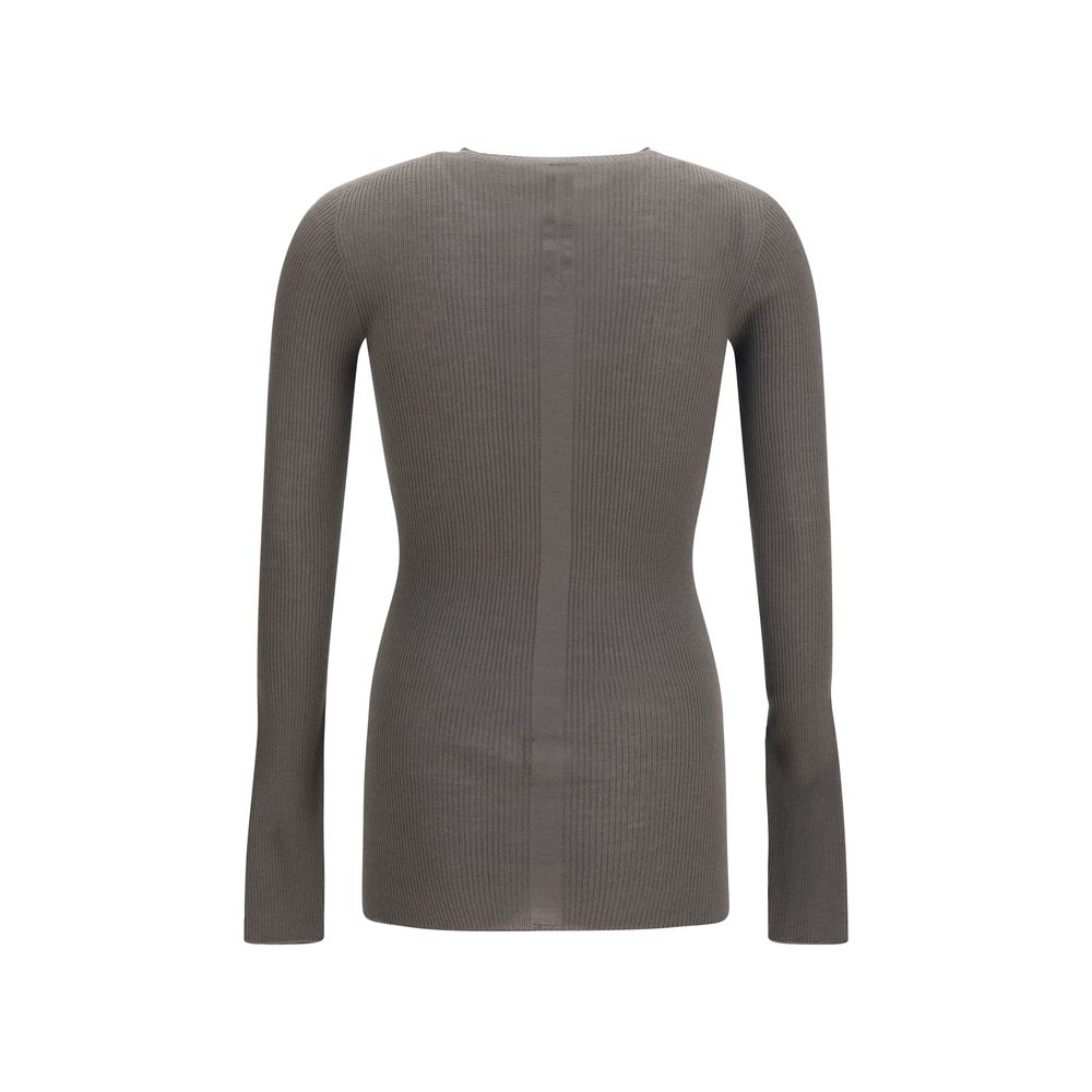 Rick Owens Gray Wool Sweatshirt