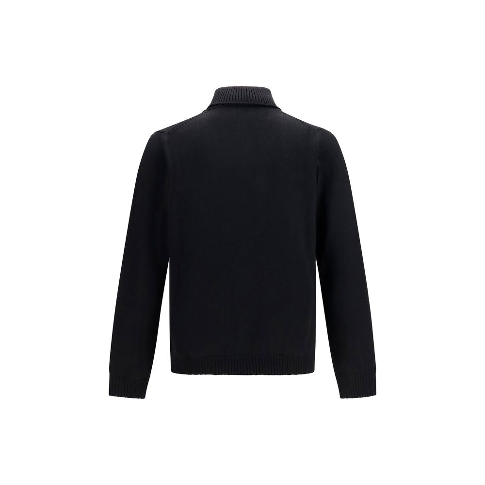 Roberto Collina Black Wool Turtleneck