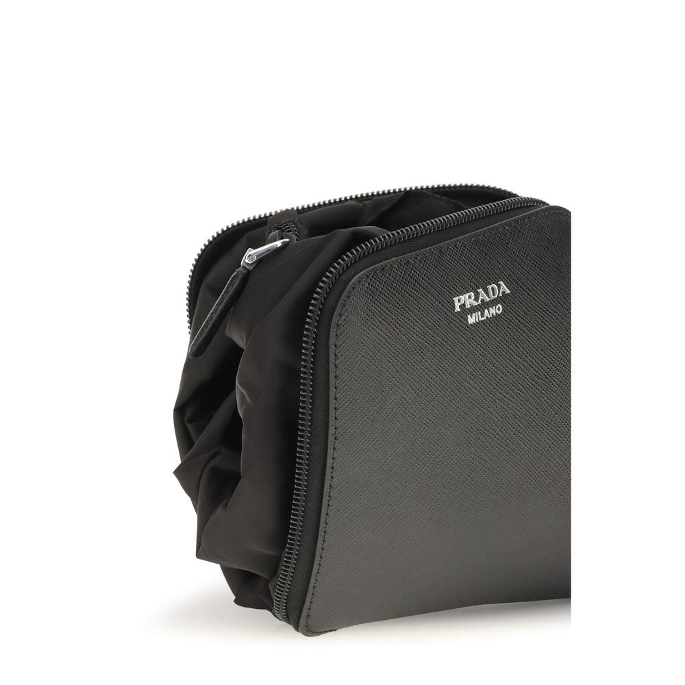 Prada Black Leather Shoulder Bag