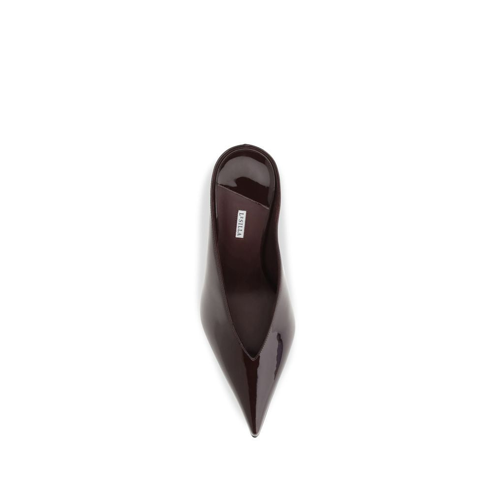 LE SILLA Bordeaux Leather Mules