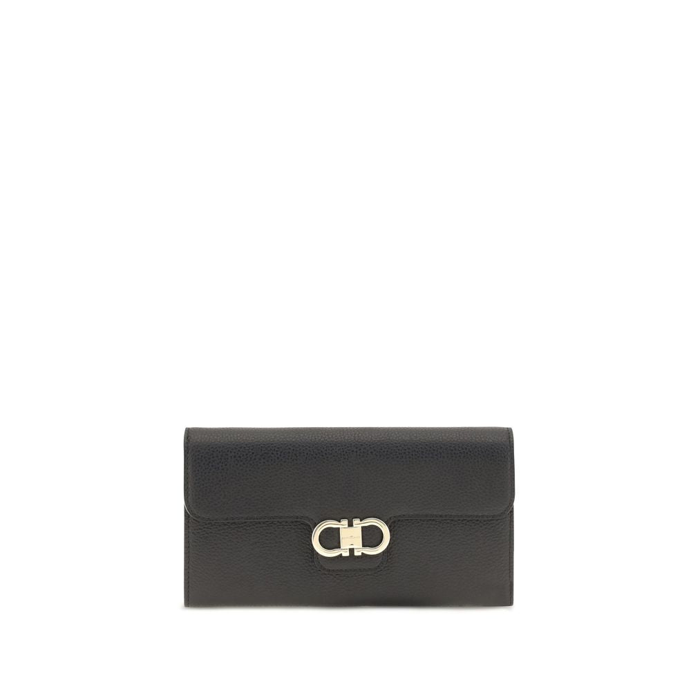 Ferragamo Black Leather Wallet