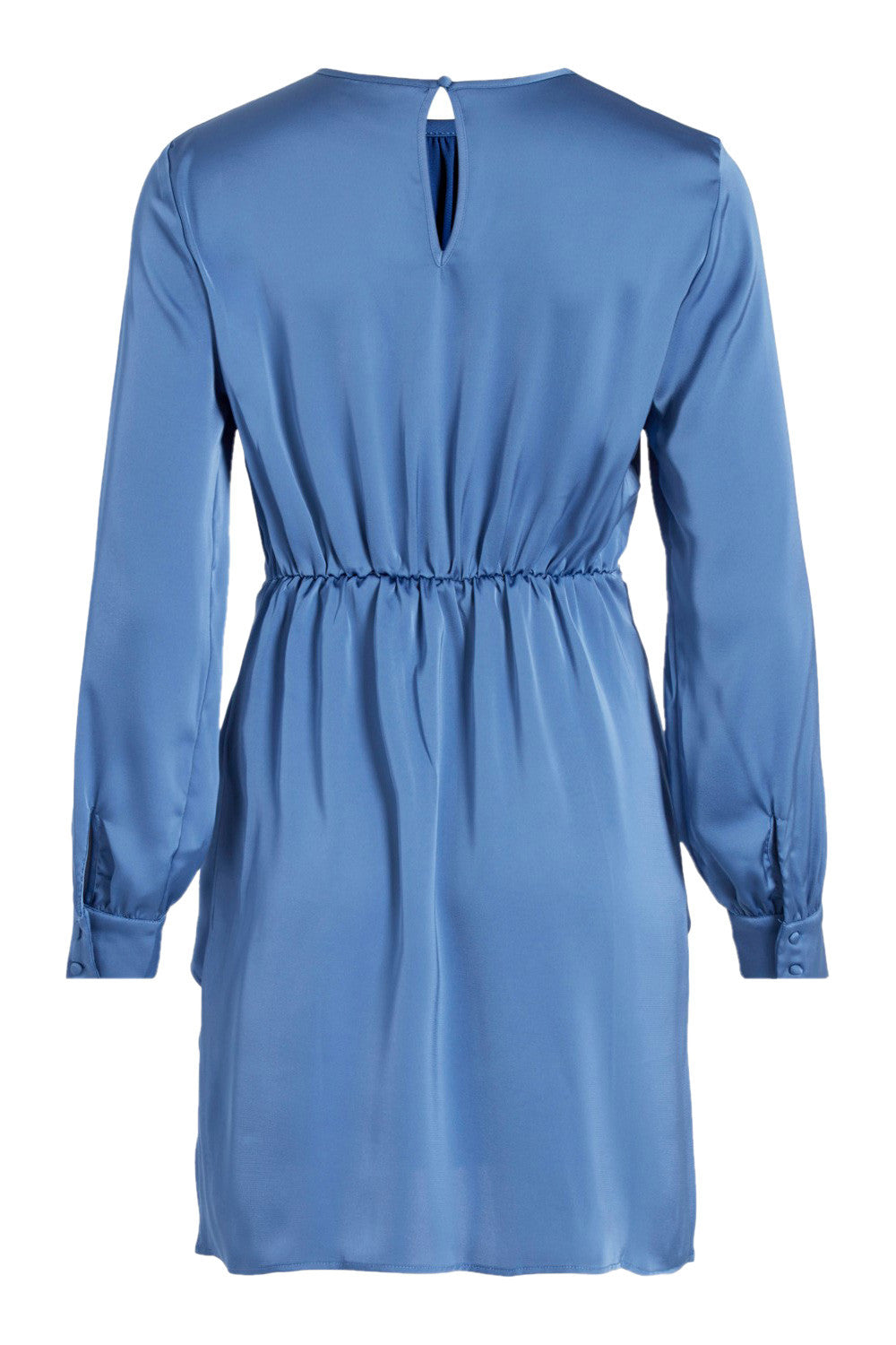 Vila Clothes Blue Polyester Short Dress
