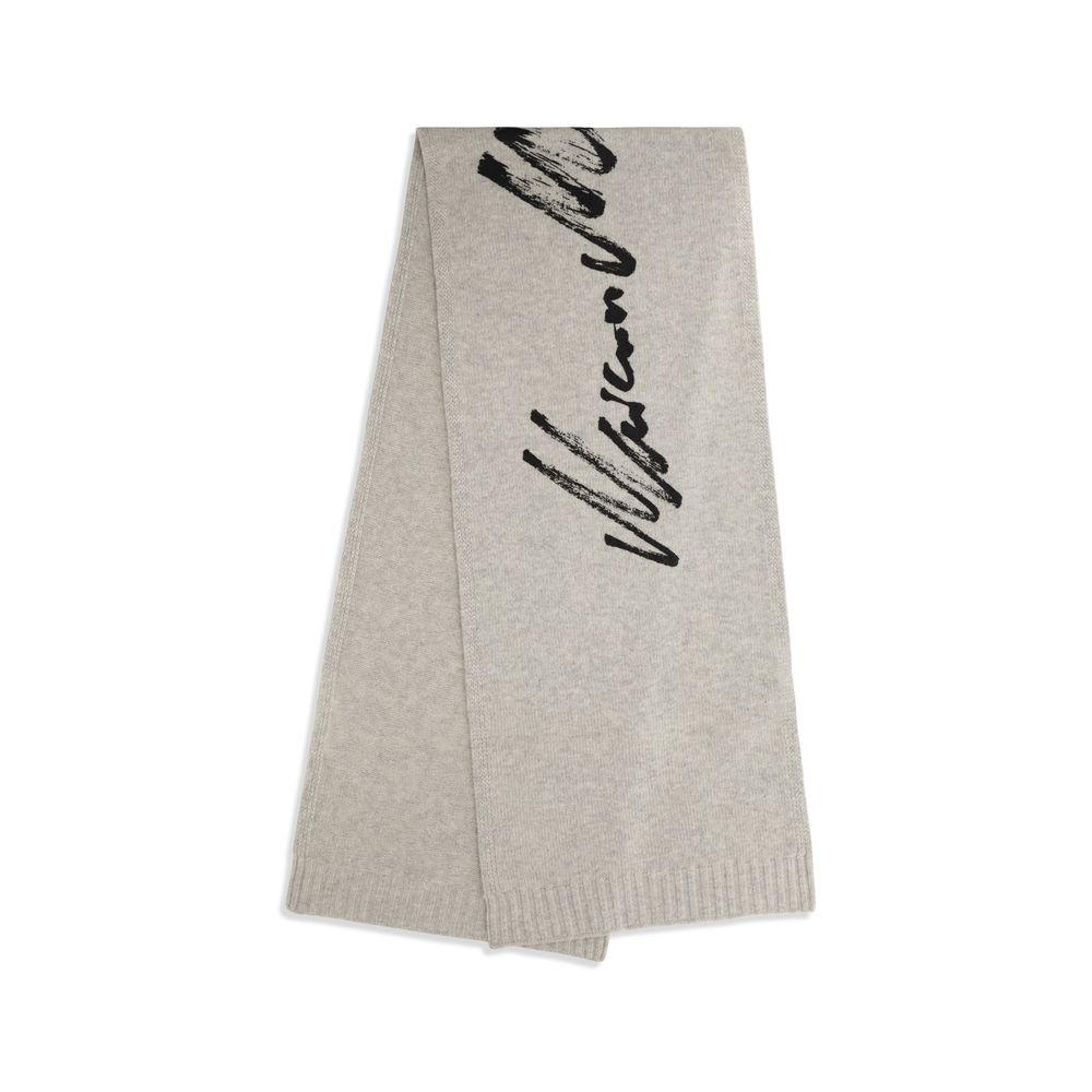 MM6 Gray Wool Scarf