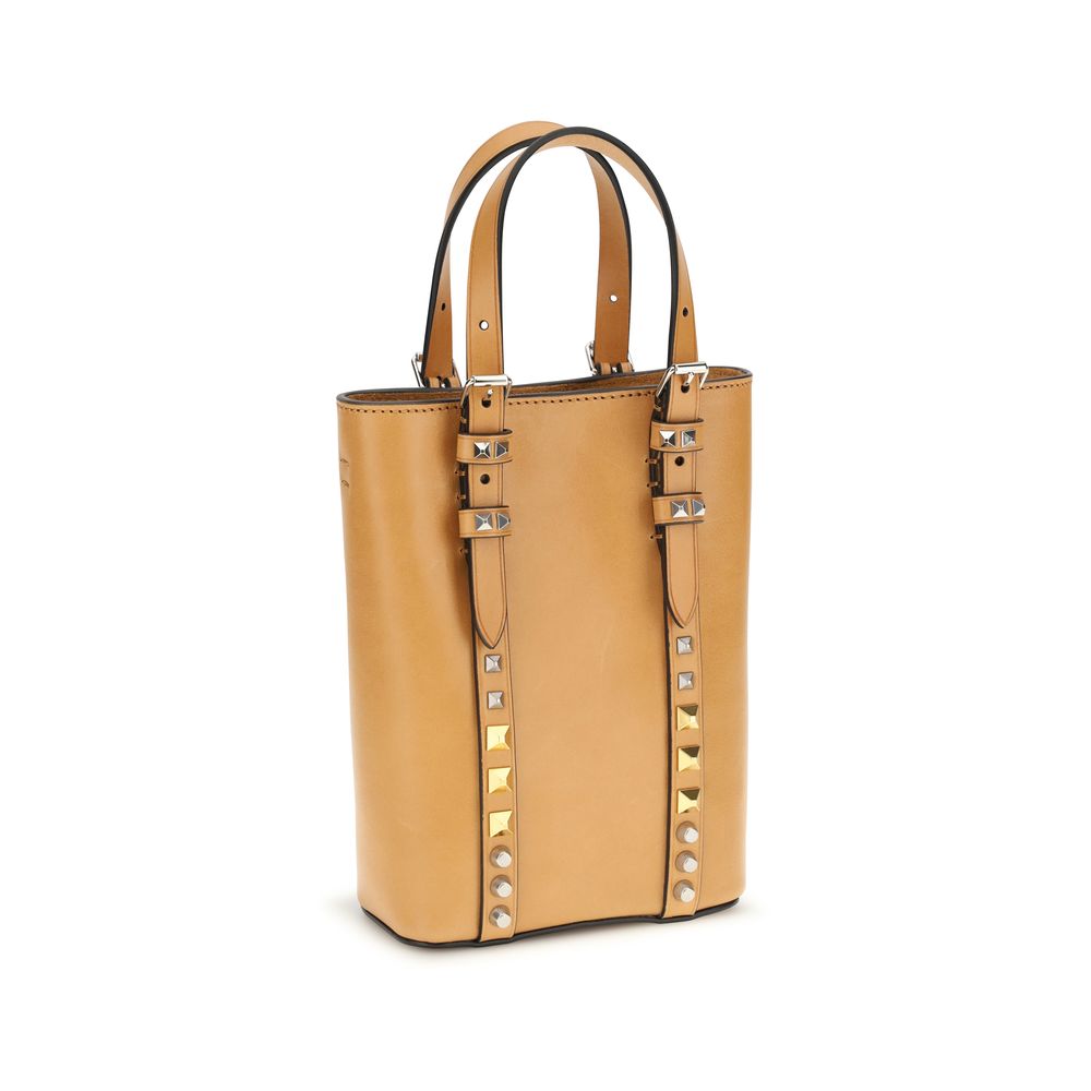 Valentino Garavani Beige Leather Shoulder Bag