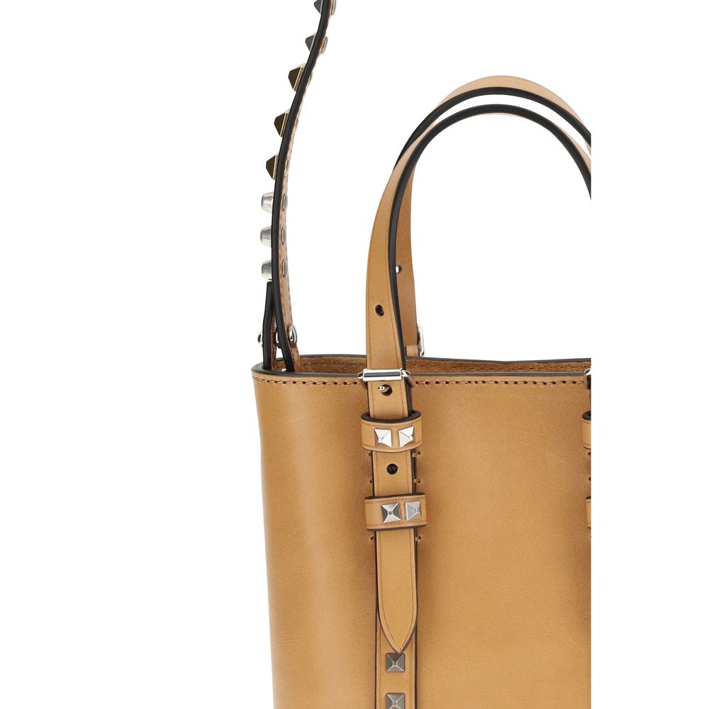 Valentino Garavani Beige Leather Shoulder Bag