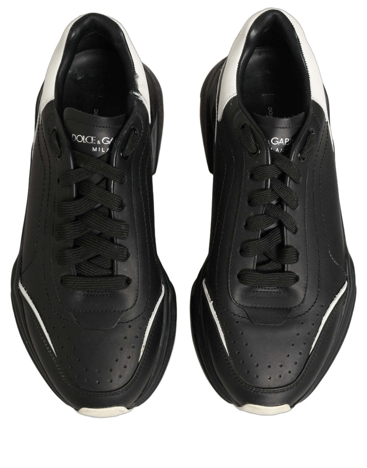 Dolce & Gabbana Black White Daymaster Low Top Sneakers Shoes