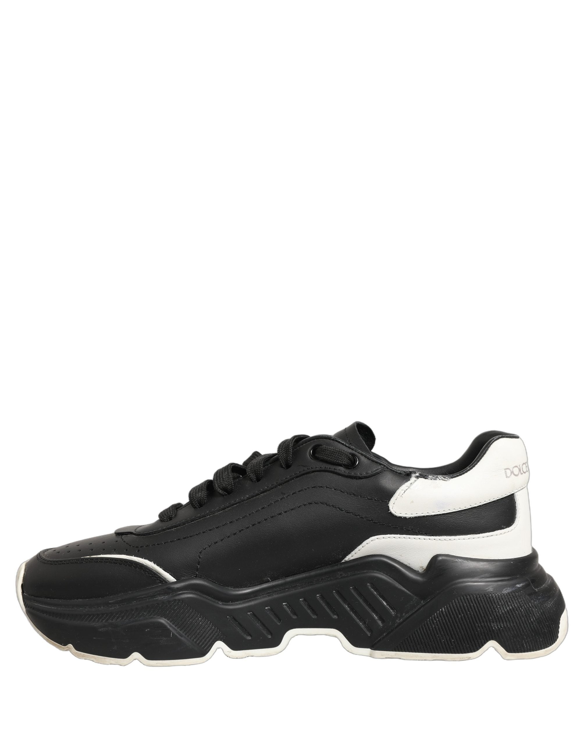 Dolce & Gabbana Black White Daymaster Low Top Sneakers Shoes