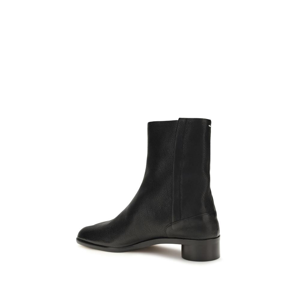 Maison Margiela Black Calf Leather Bos Taurus Ankle Boots