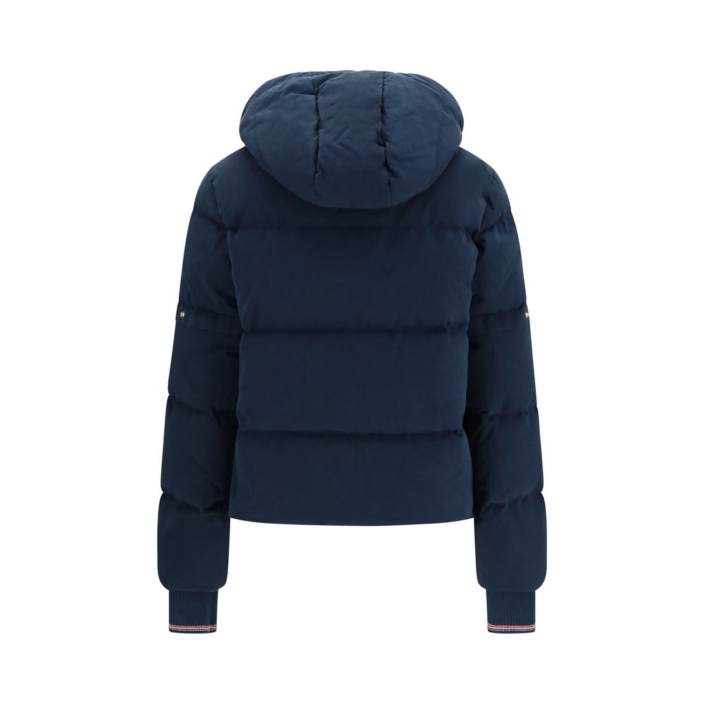 New Thom Browne Blue Cotton Full-Length Jacket