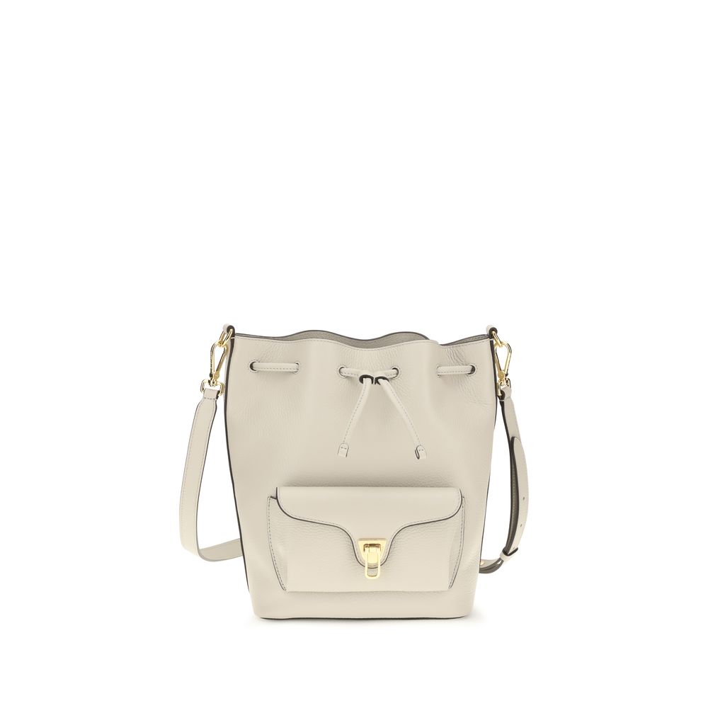 Coccinelle Beige Leather Backet Bag