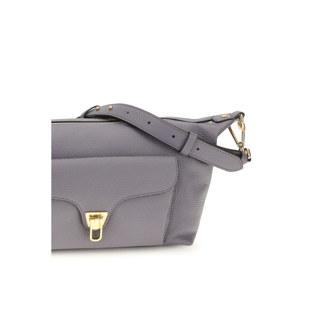 Coccinelle Gray Leather Shoulder Bag