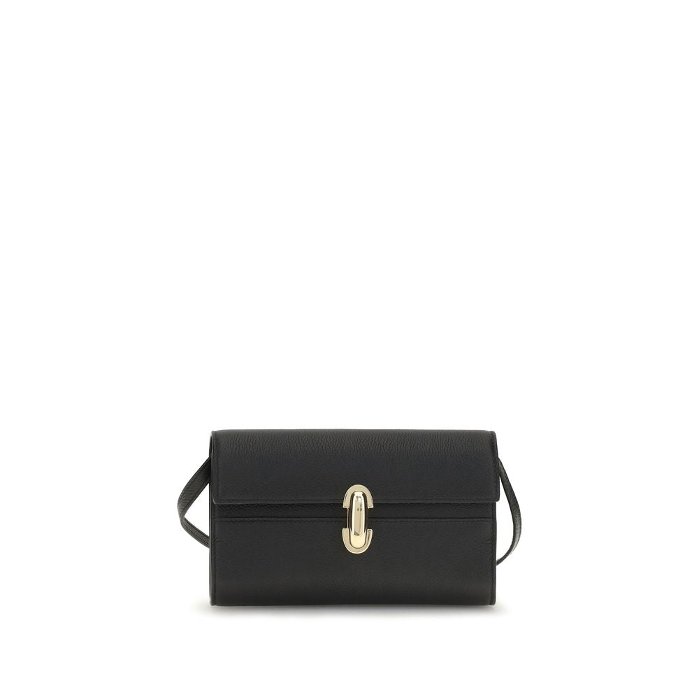 Savette Black Leather Shoulder Bag