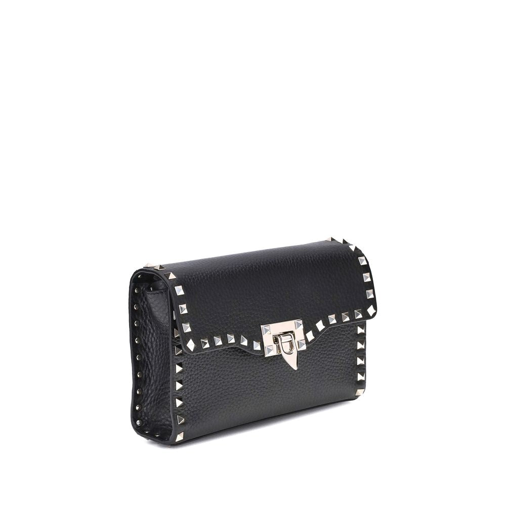 Valentino Garavani Black Leather Shoulder Bag