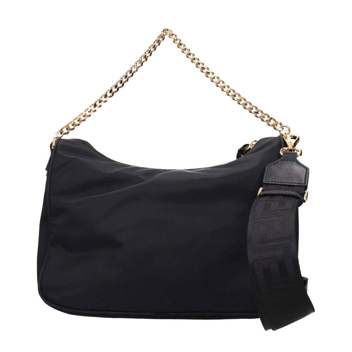 New Versace Black Fabric Handbag