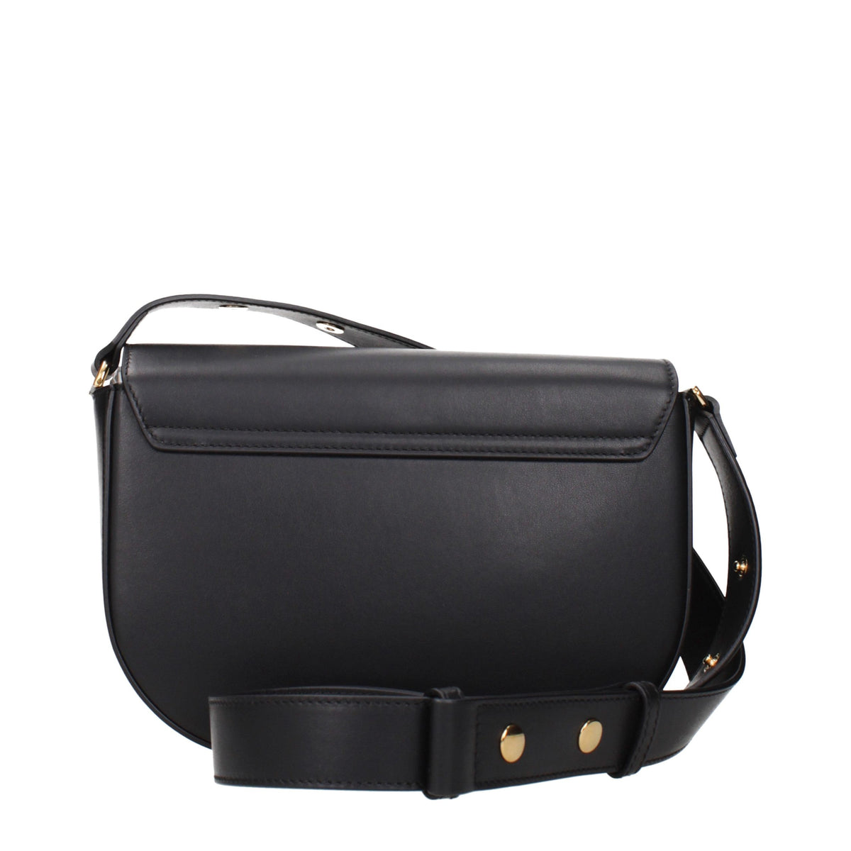 New Versace Black Leather Crossbody Bag